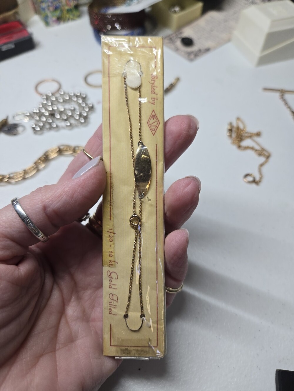 Vintage Gold Filled Women's ID Bracelet - Gold